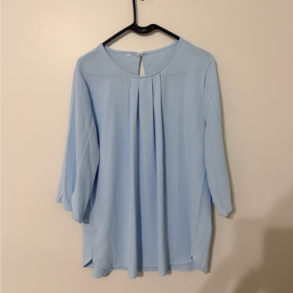 Chic Sky Blue Women's Blouse